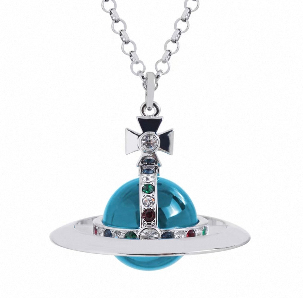30mm Orb Saturn Pendant necklace