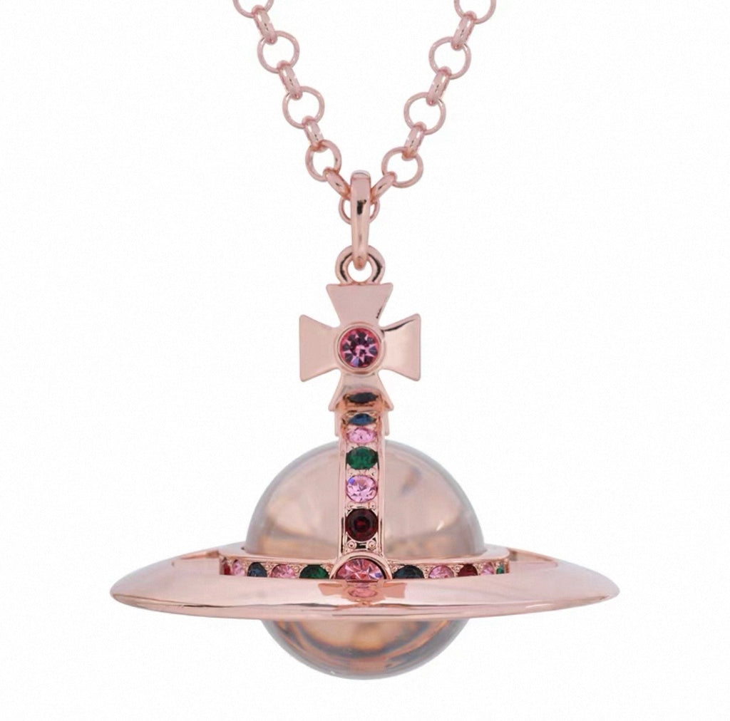 30mm Orb Saturn Pendant necklace