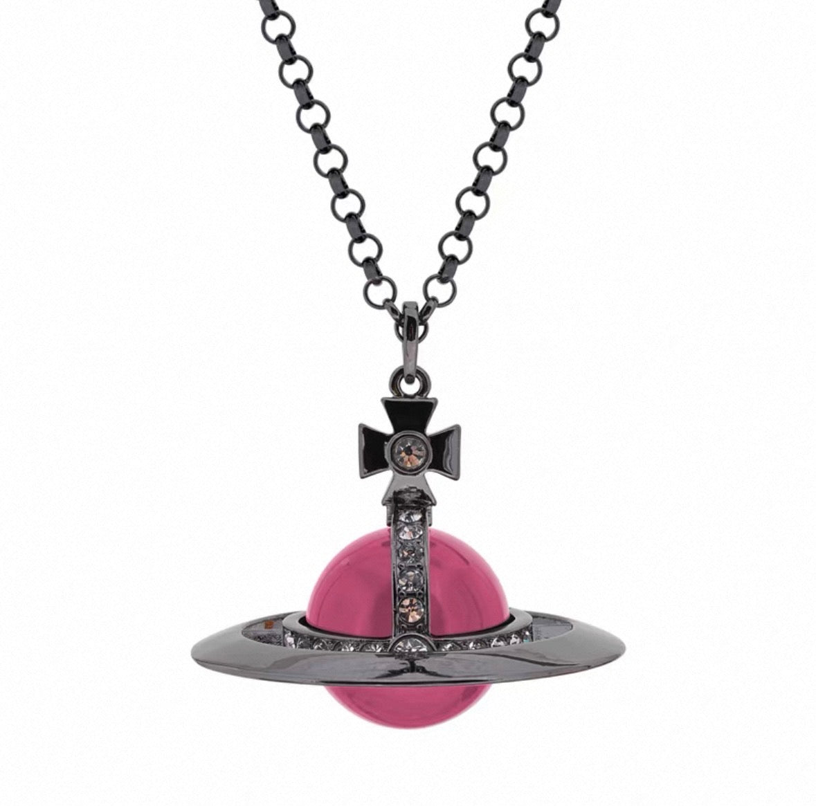 30mm Orb Saturn Pendant necklace