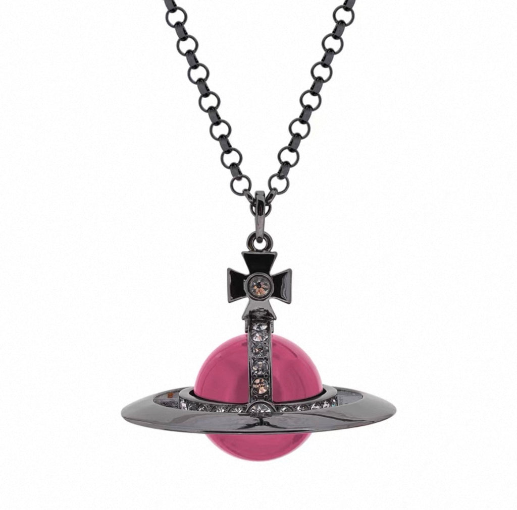 30mm Orb Saturn Pendant necklace