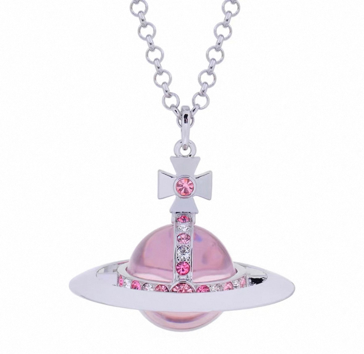 30mm Orb Saturn Pendant necklace