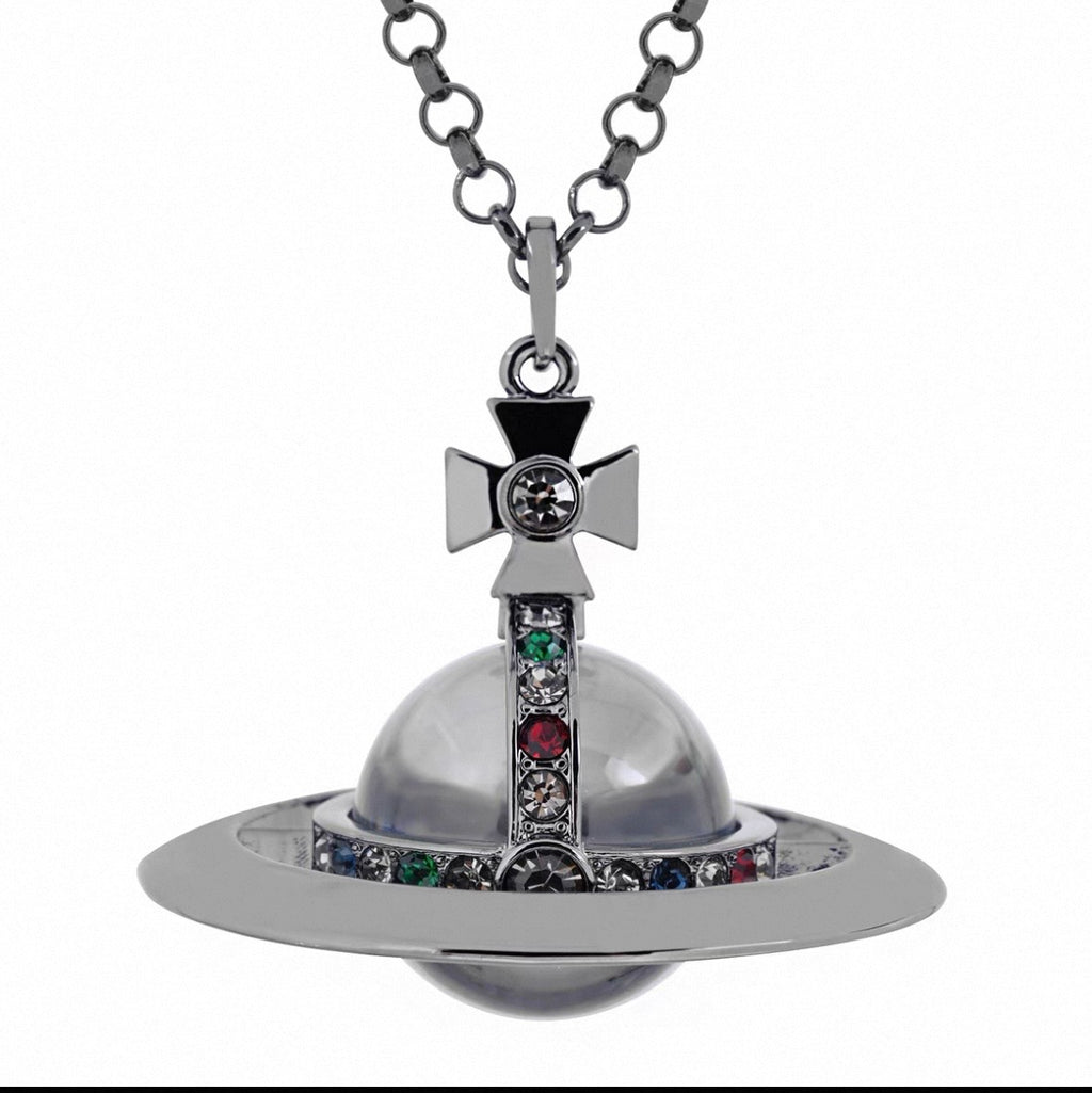 30mm Orb Saturn Pendant necklace