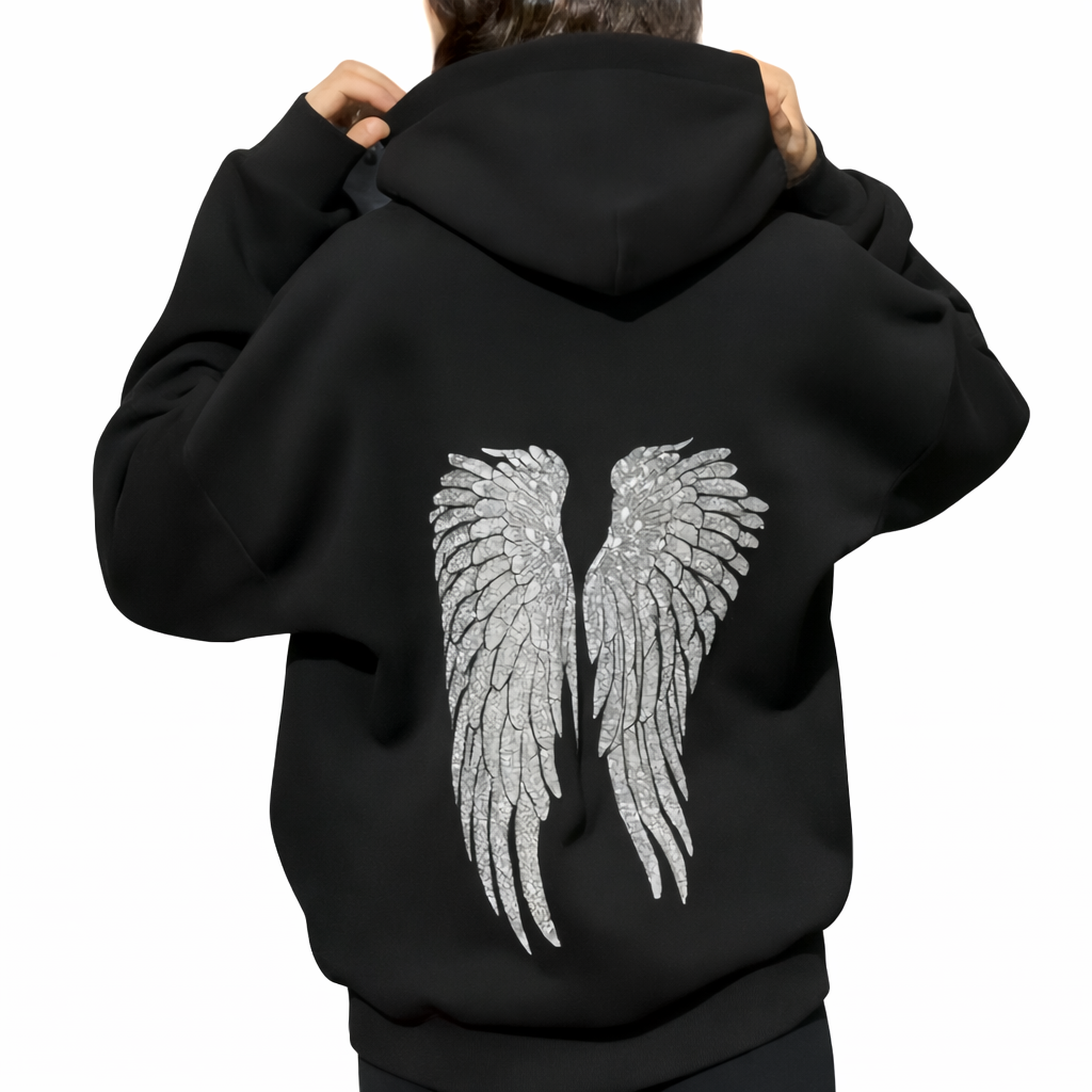 Black Heavenfall Wing Hoodie