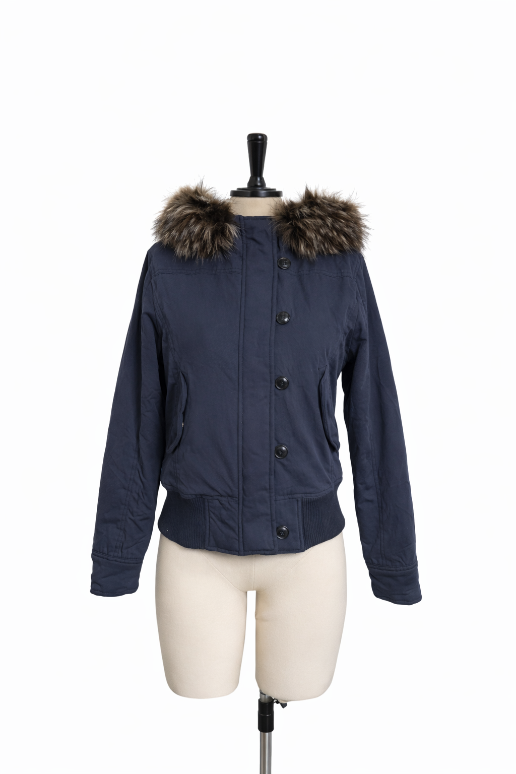 Navy Arctic Fur Hood Jacket