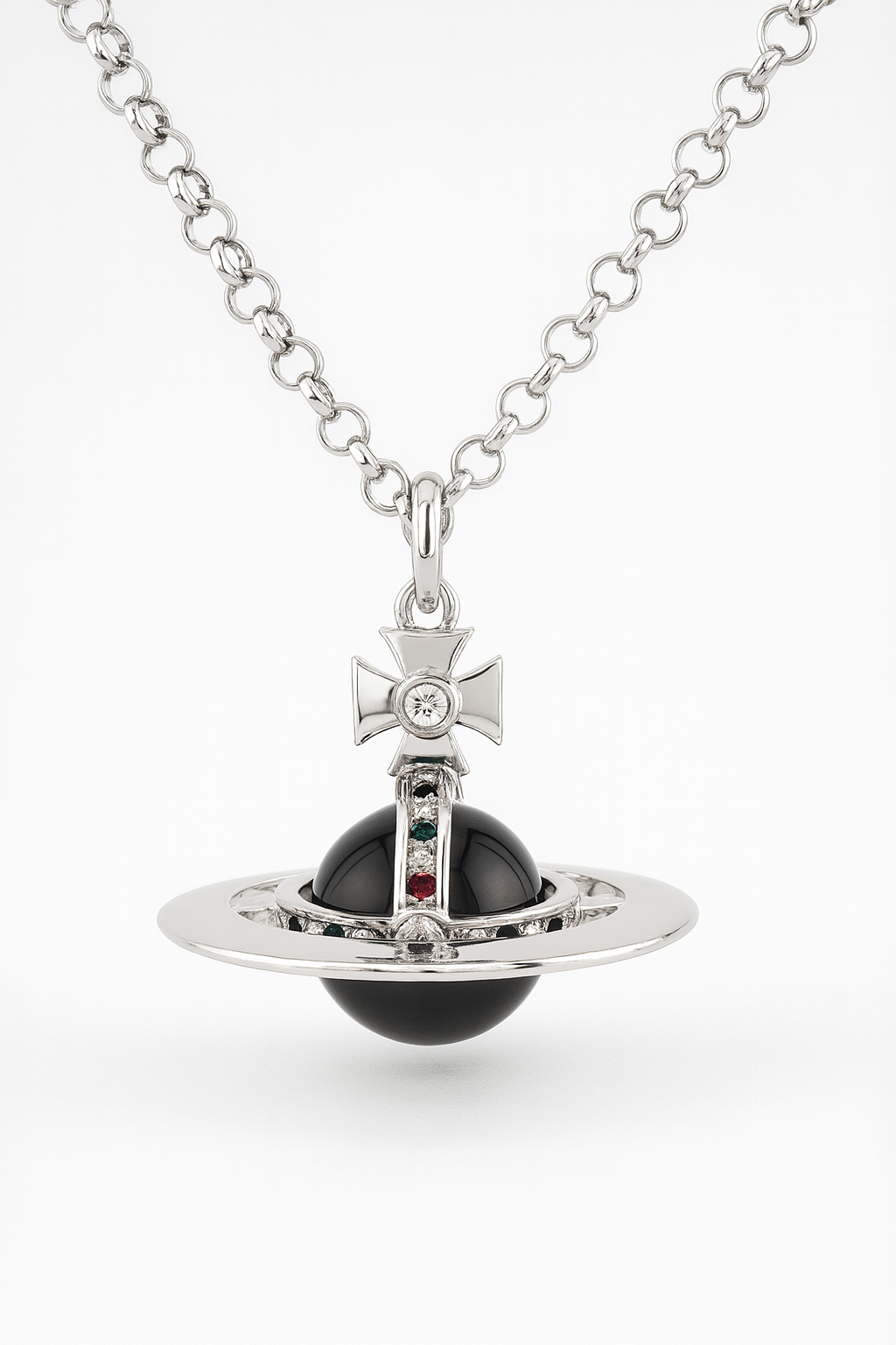 30mm Orb Saturn Pendant necklace