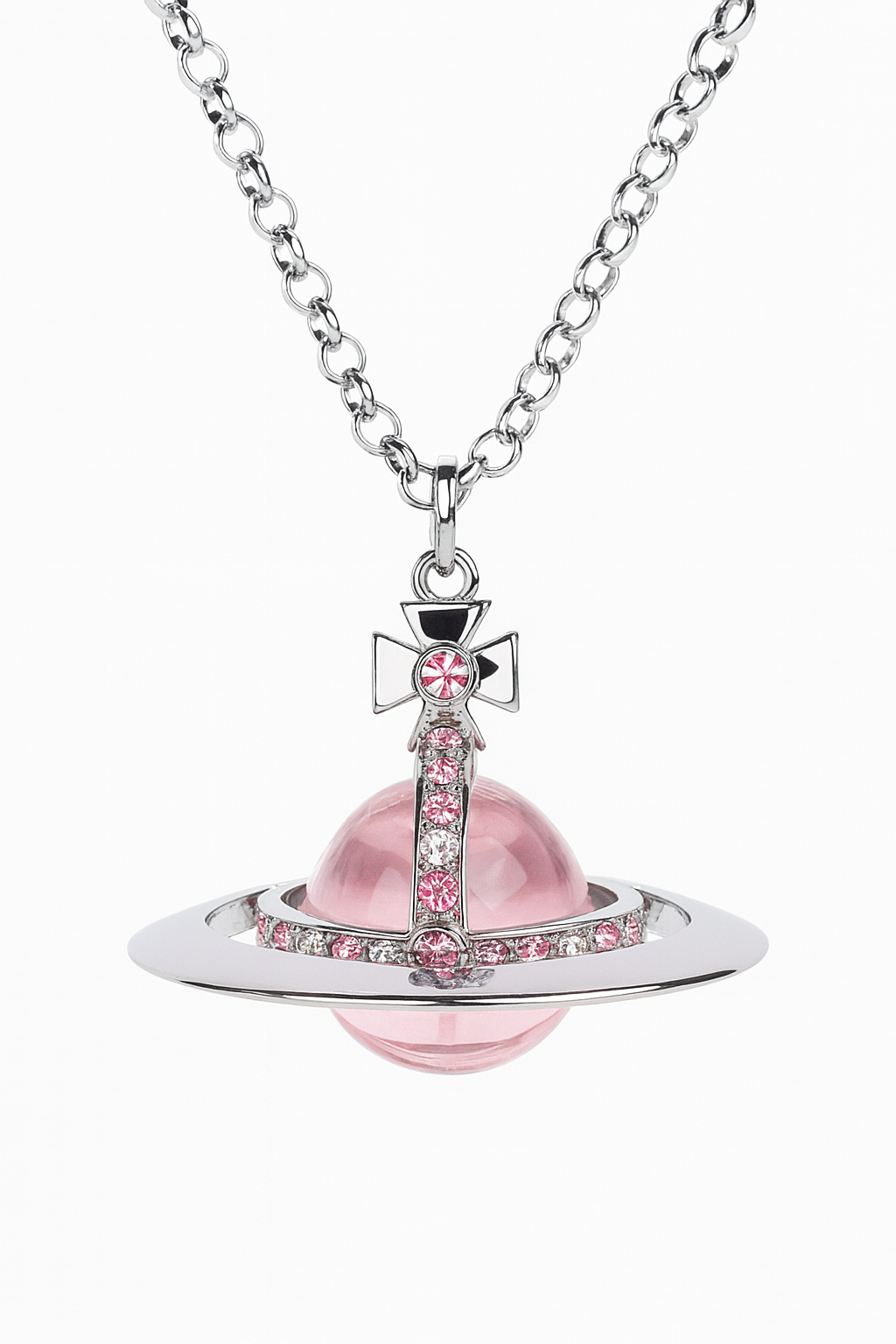 10mm Orb Saturn Pendant necklace