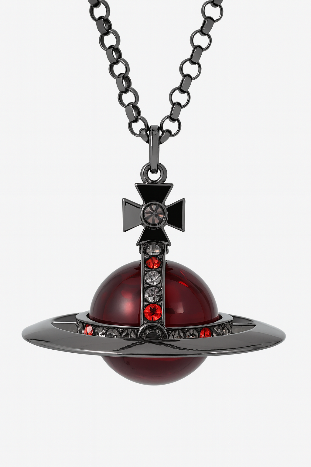 10mm Orb Saturn Pendant necklace