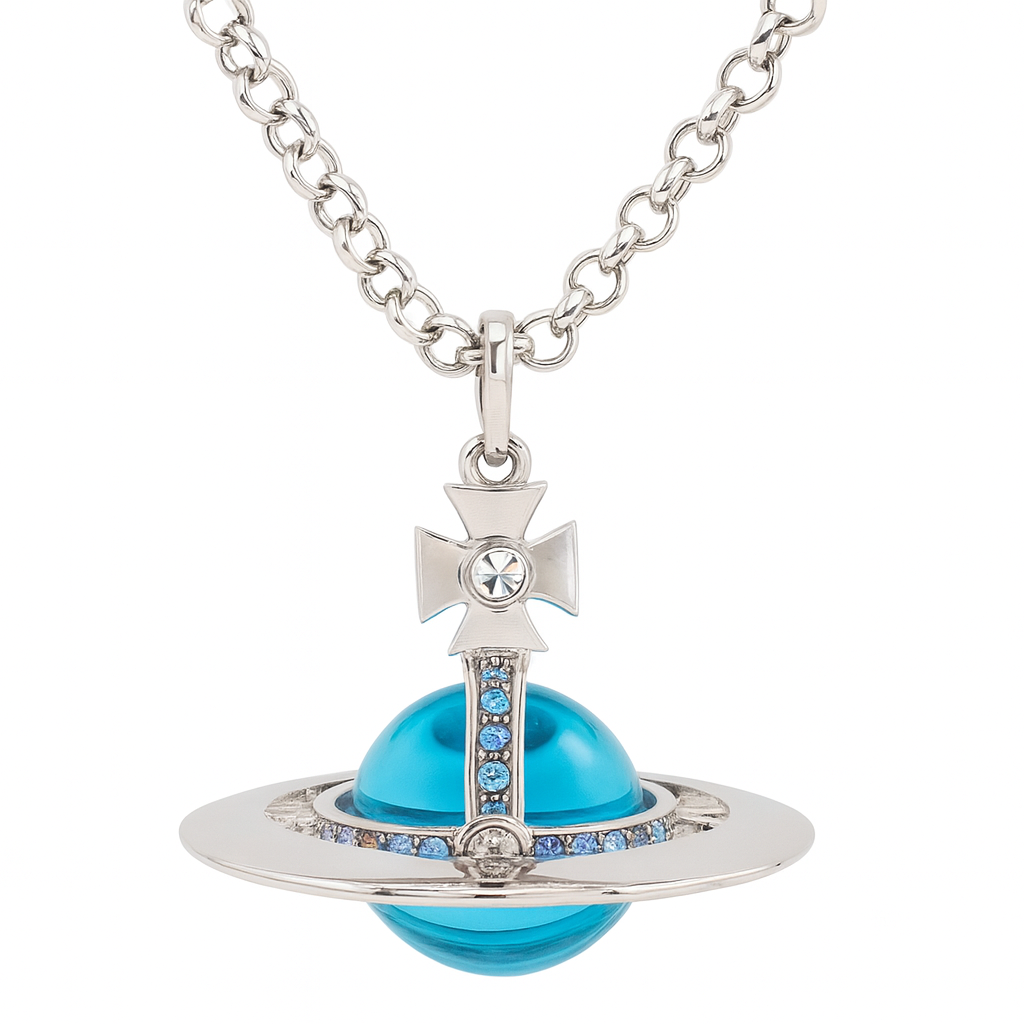 20mm Orb Saturn Pendant necklace