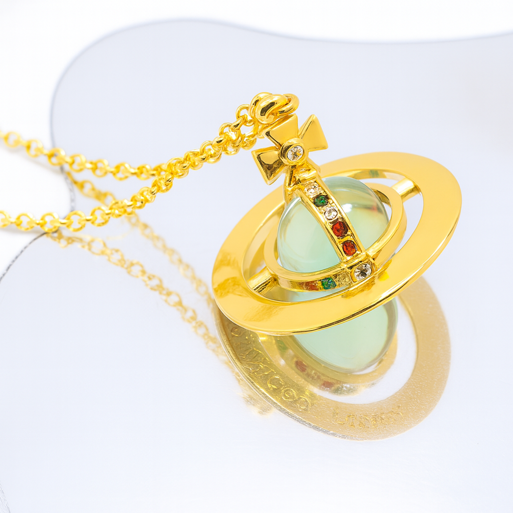 20mm Orb Saturn Pendant necklace