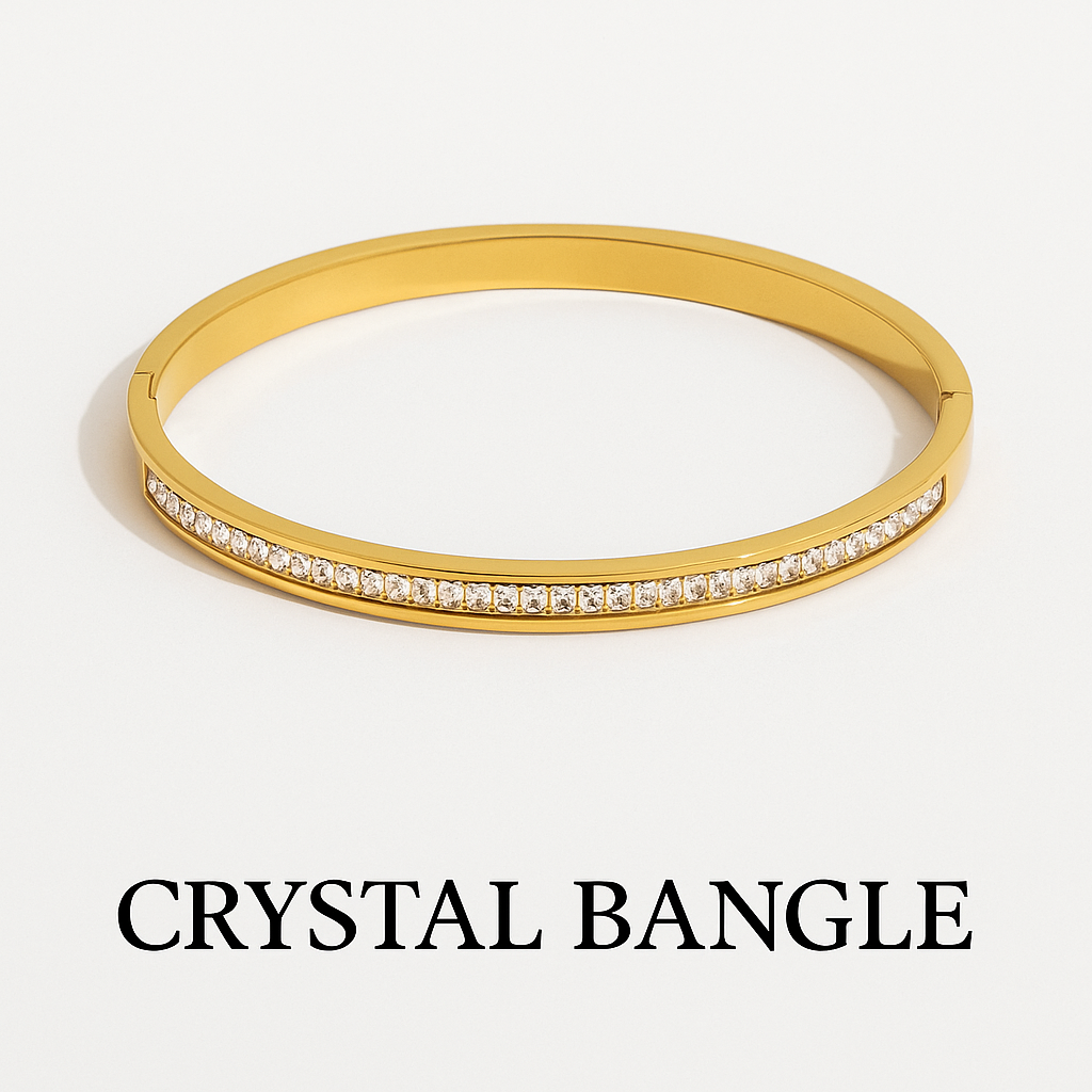 Golden Luxe Crystal Bangle Collection