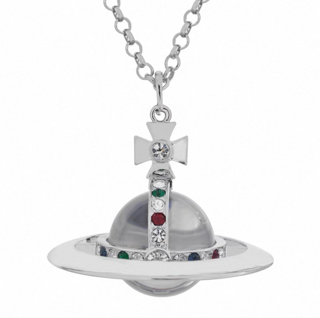 30mm Orb Saturn Pendant necklace