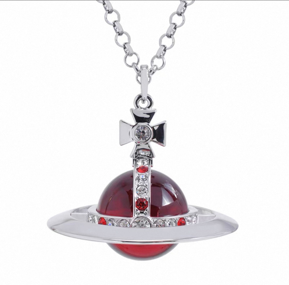 30mm Orb Saturn Pendant necklace