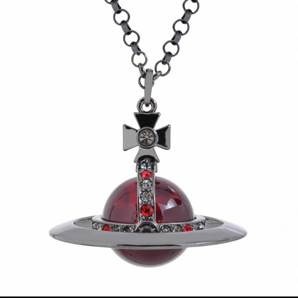 30mm Orb Saturn Pendant necklace