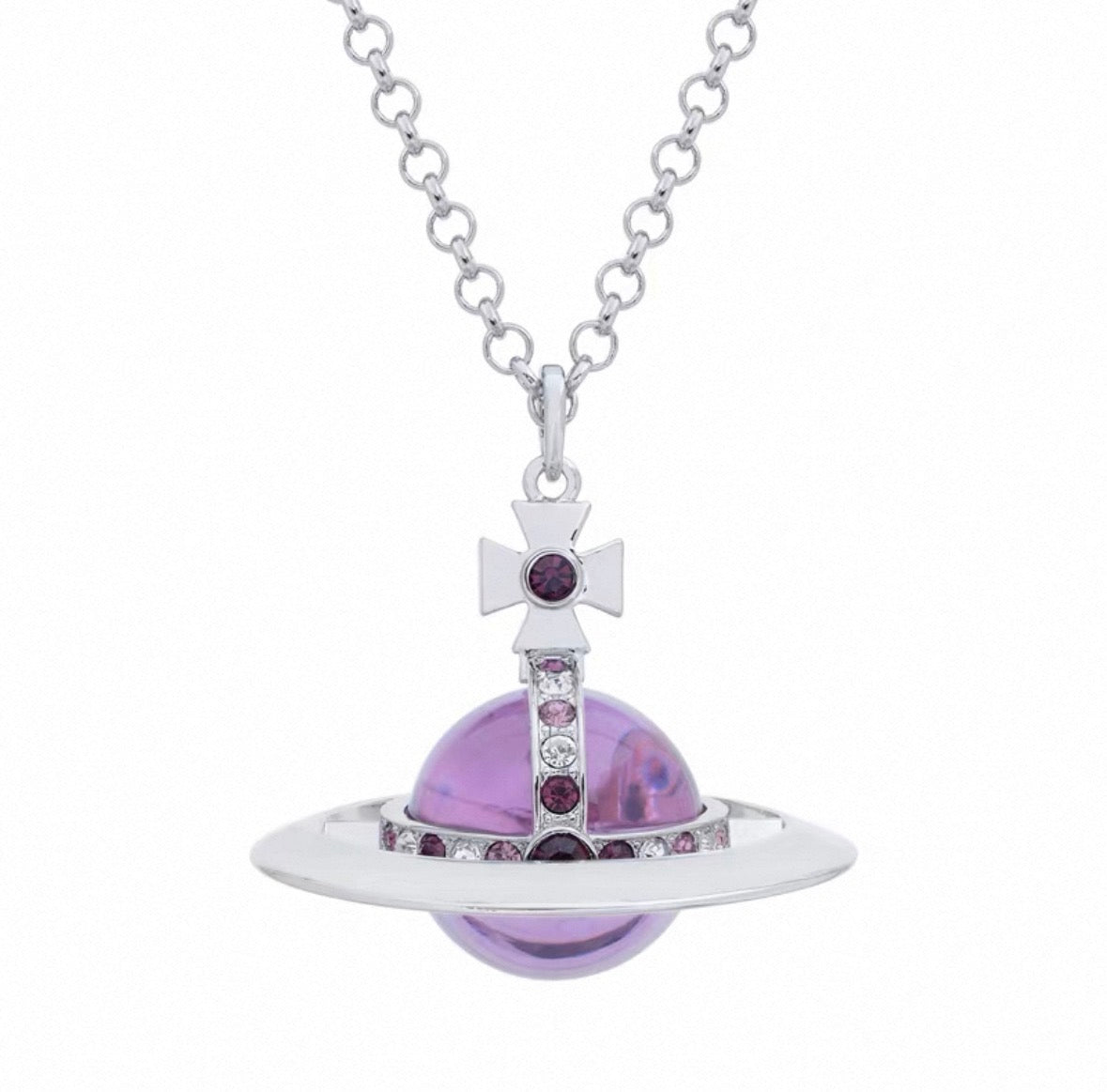 30mm Orb Saturn Pendant necklace