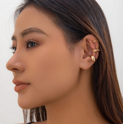 Molten Trio Ear Cuff Set – Gold