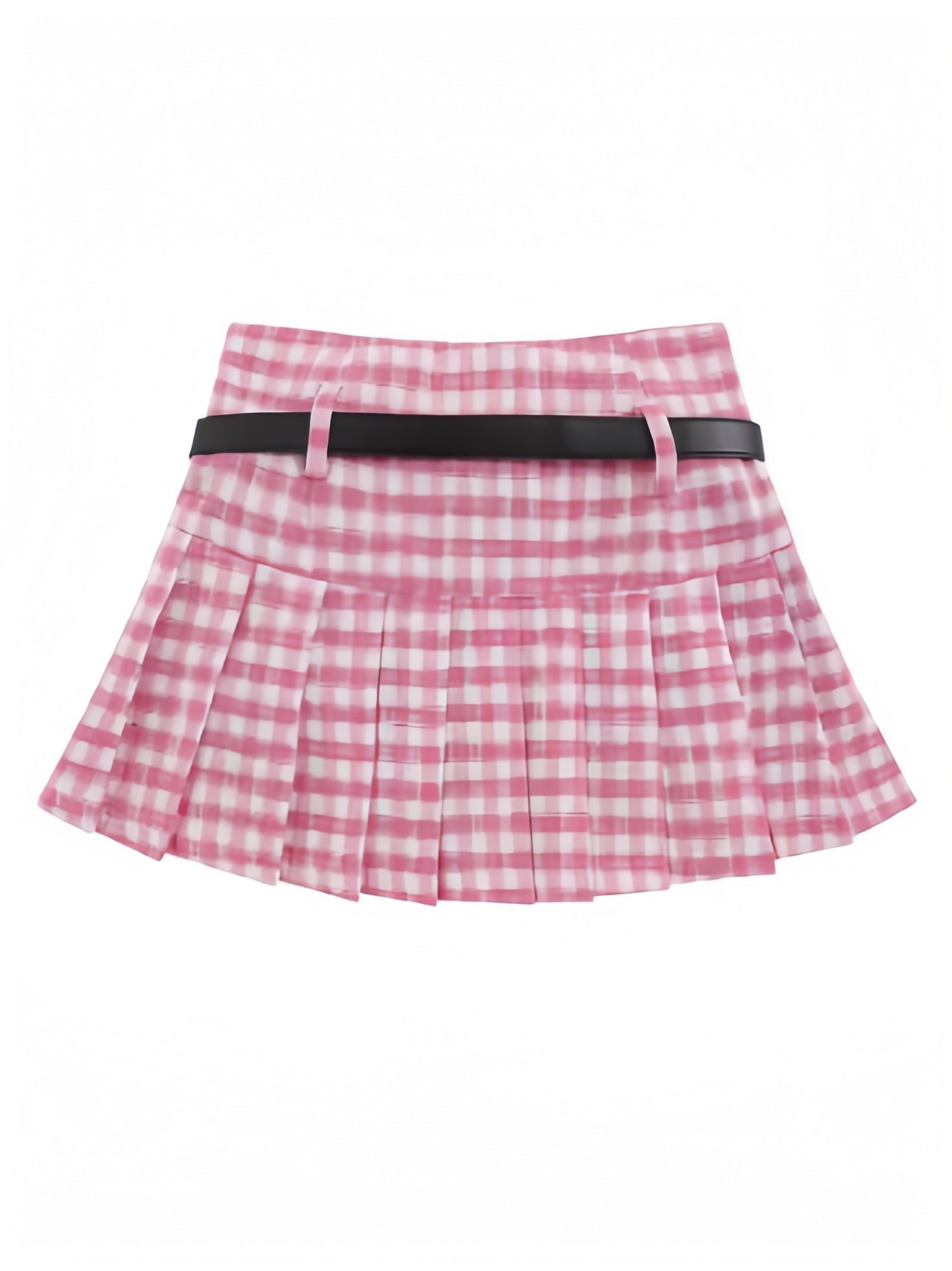 Plaid Pleated Mini Skirt