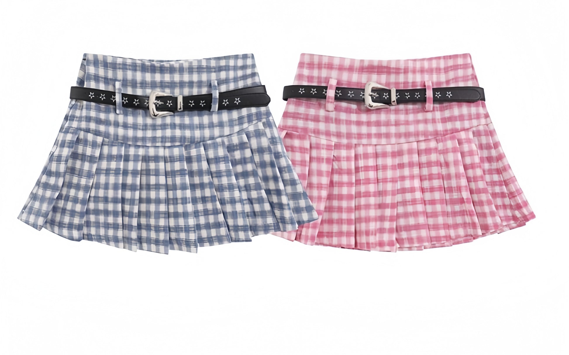 Plaid Pleated Mini Skirt