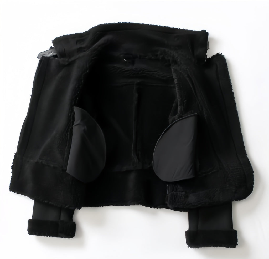 Midnight Shearling Biker Jacket