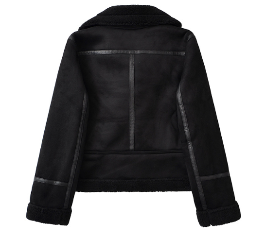 Midnight Shearling Biker Jacket