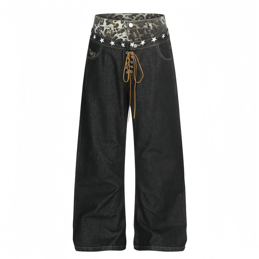 Midnight Rodeo Lace-Up Jeans