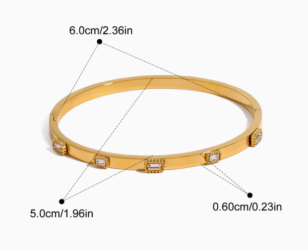 Golden Luxe Crystal Bangle Collection