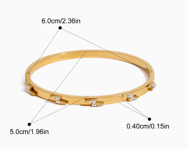Golden Luxe Crystal Bangle Collection