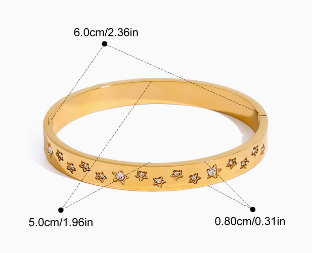 Golden Luxe Crystal Bangle Collection