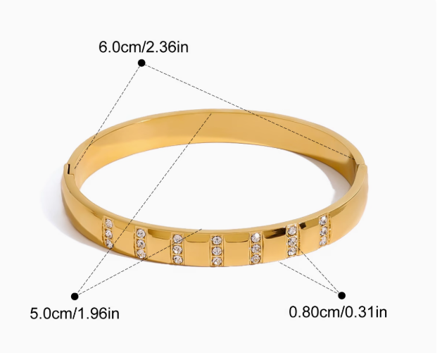 Golden Luxe Crystal Bangle Collection