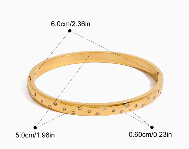 Golden Luxe Crystal Bangle Collection