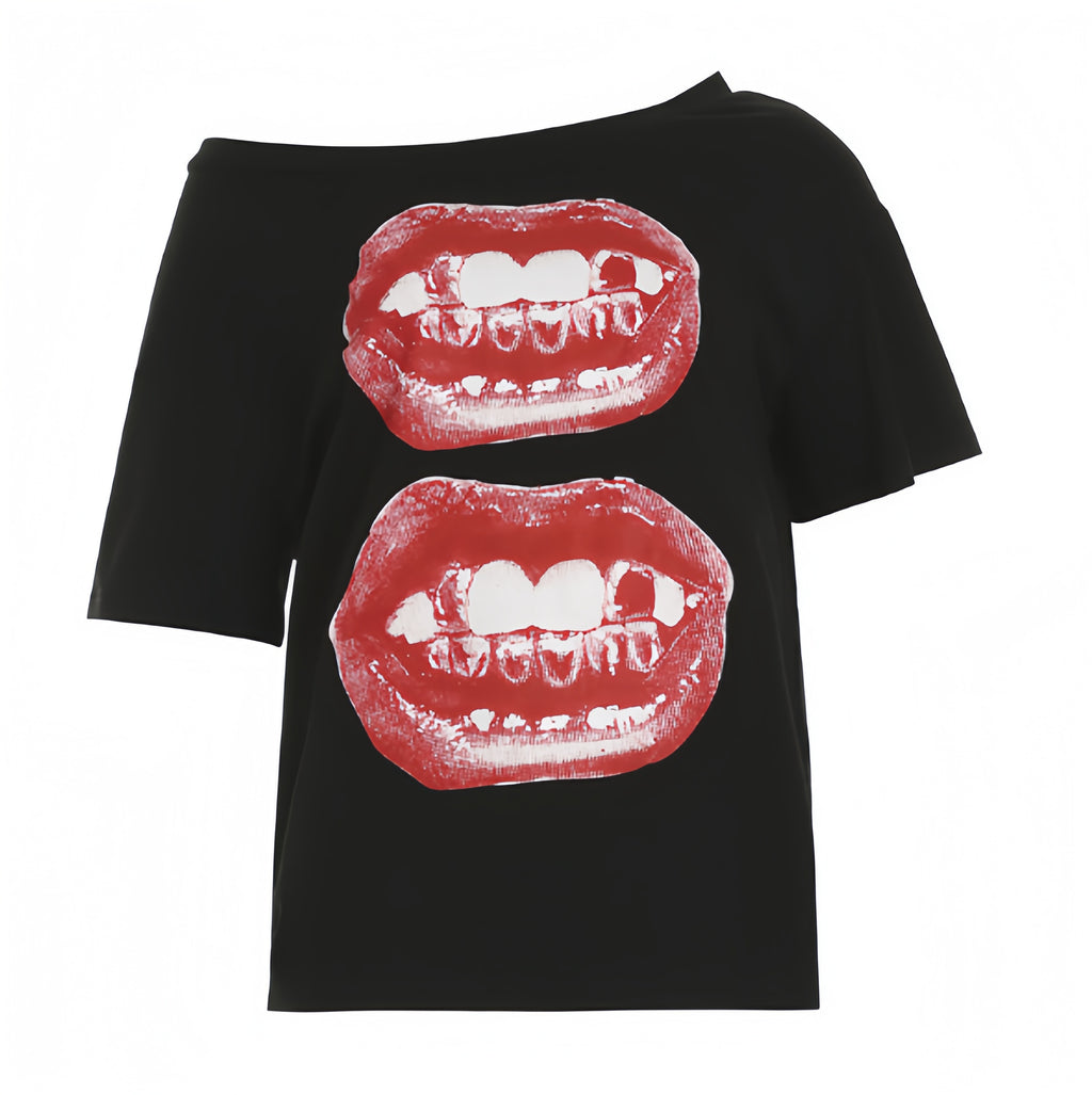 Y2K Off-Shoulder Slouch Tee